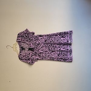 NEW I-N-C INTERNACIONAL CONCEPTS midi dress size Large color l purple and black